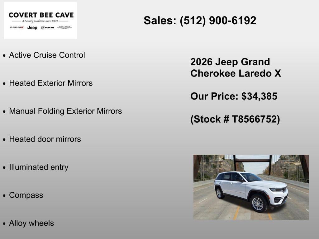 new 2026 Jeep Grand Cherokee car, priced at $34,385