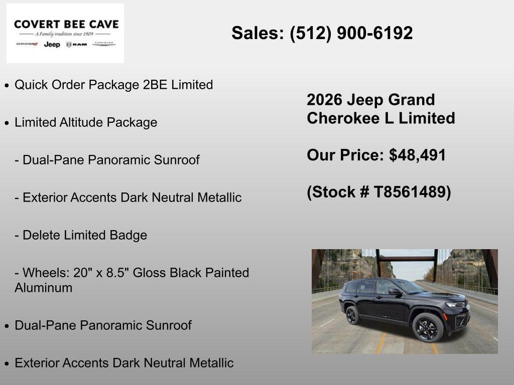 new 2026 Jeep Grand Cherokee L car, priced at $48,491