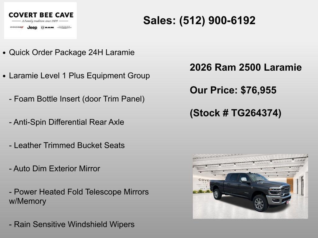 new 2026 Ram 2500 car, priced at $77,180