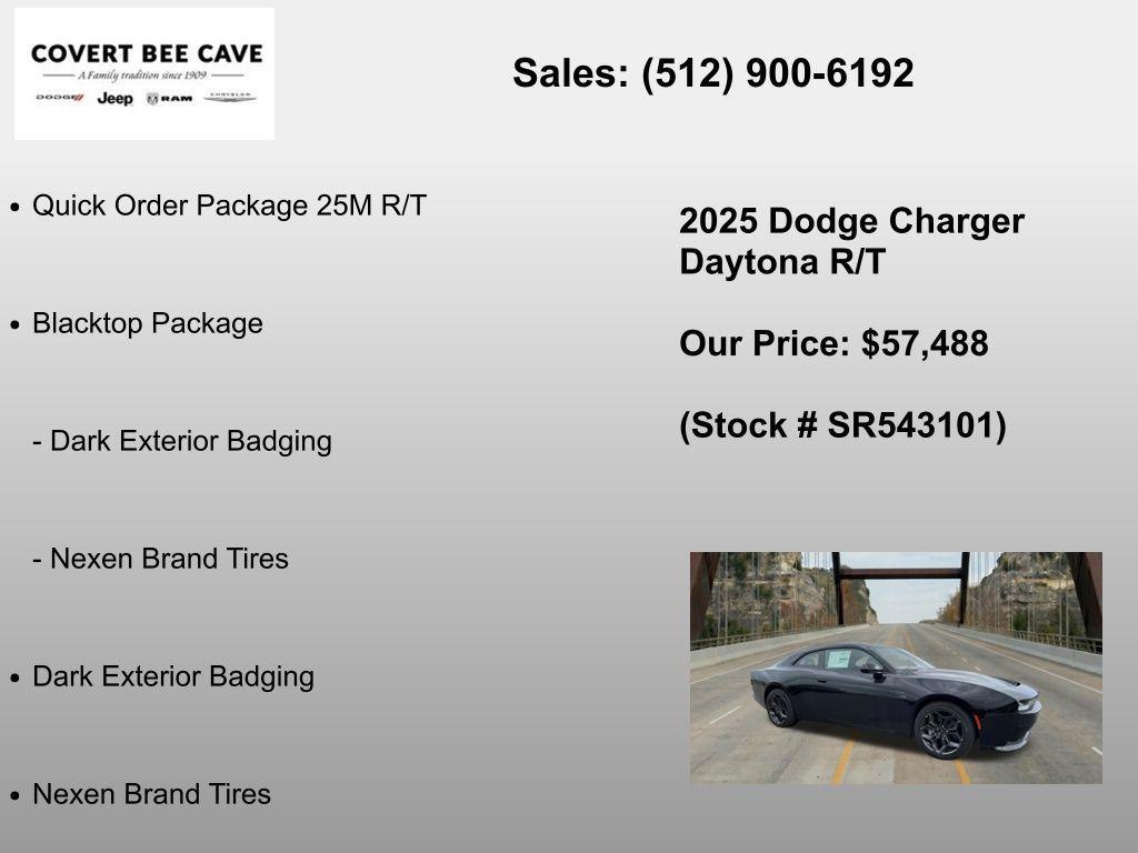 new 2025 Dodge Charger Daytona car, priced at $57,488