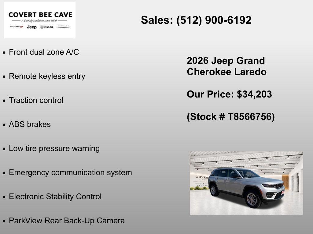 new 2026 Jeep Grand Cherokee car, priced at $34,428