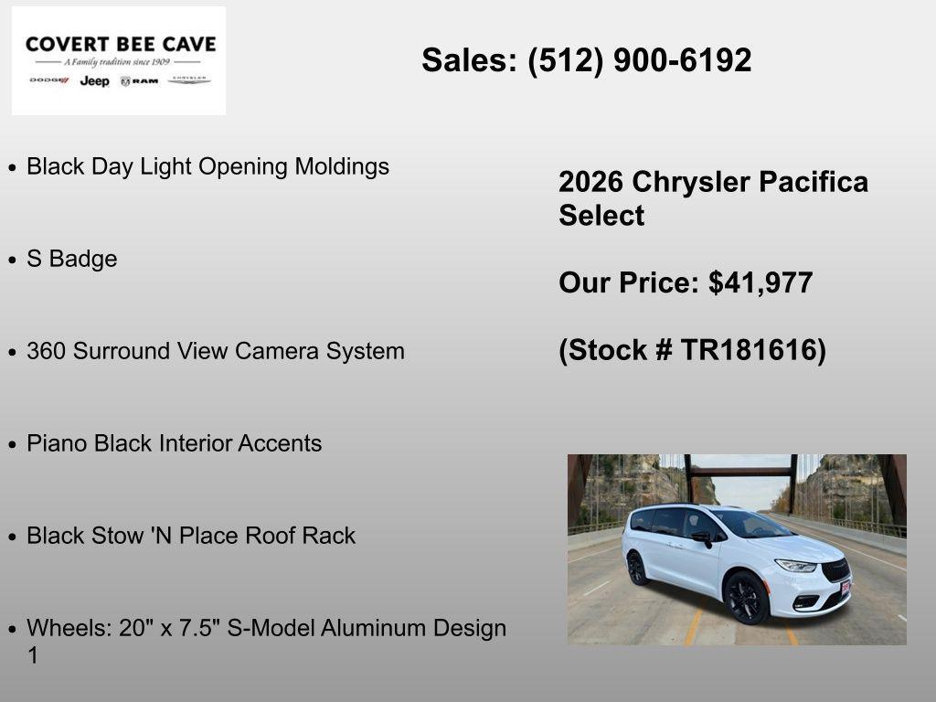 new 2026 Chrysler Pacifica car, priced at $41,977