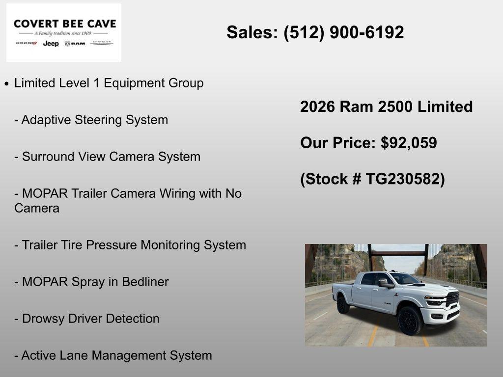 new 2026 Ram 2500 car, priced at $90,559