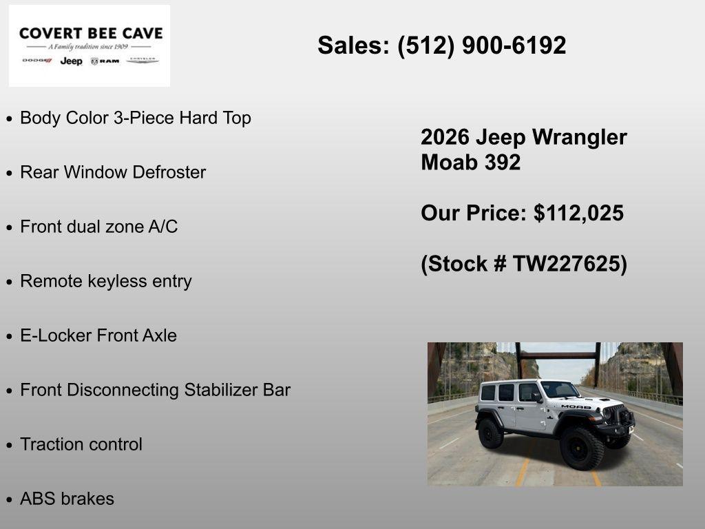new 2026 Jeep Wrangler car, priced at $112,025