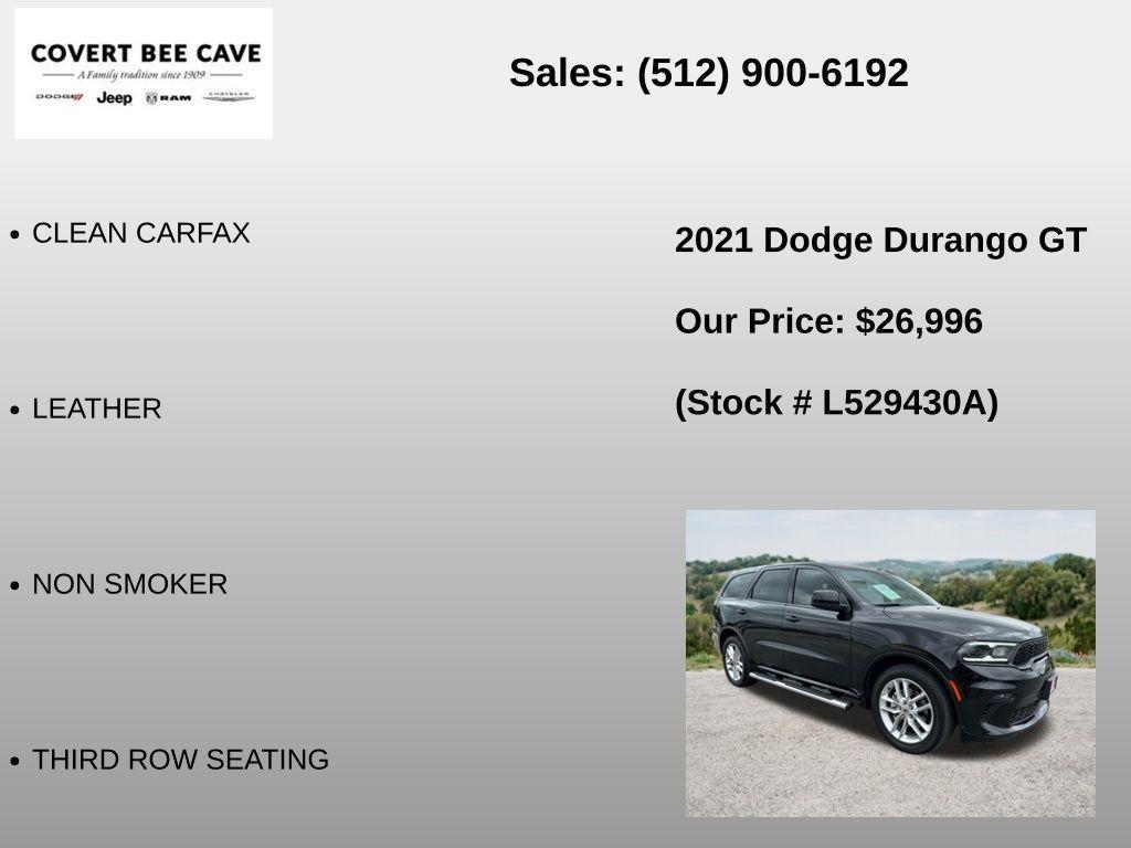 used 2021 Dodge Durango car, priced at $26,896