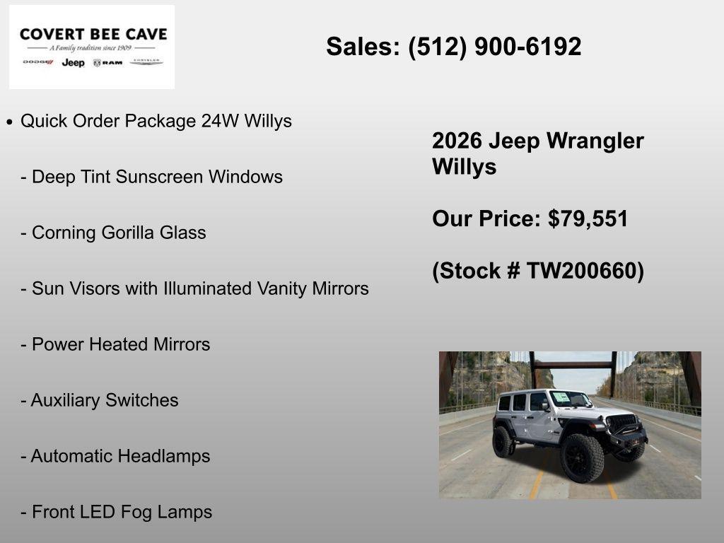 new 2026 Jeep Wrangler car, priced at $79,551