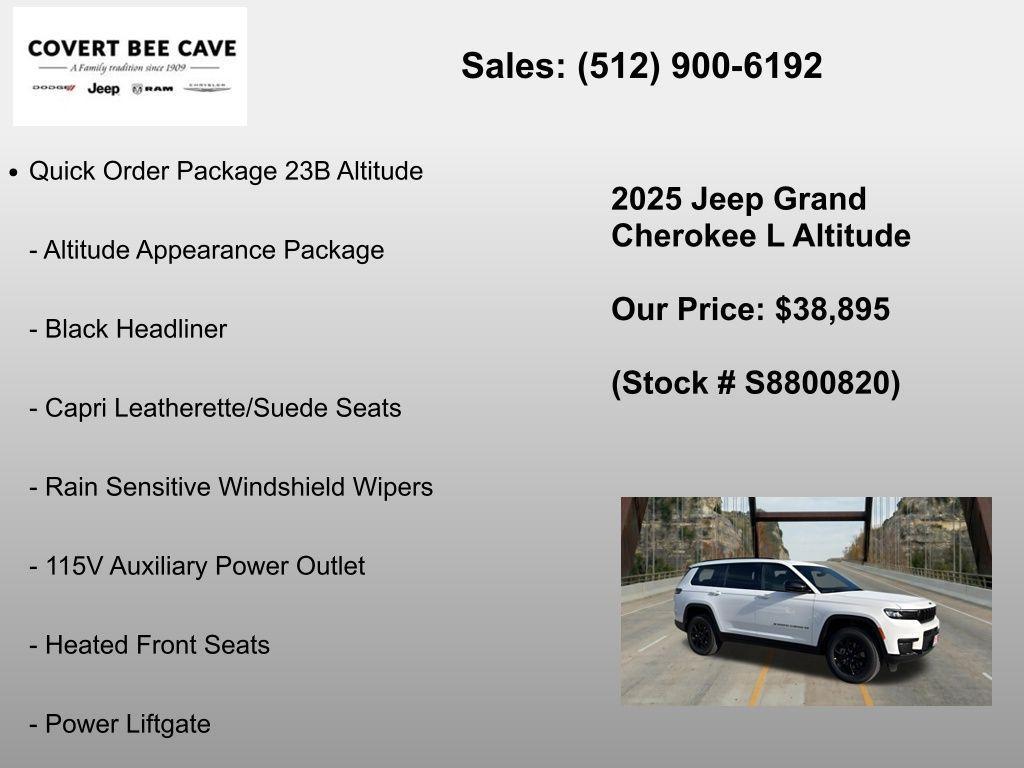 new 2025 Jeep Grand Cherokee L car, priced at $38,895