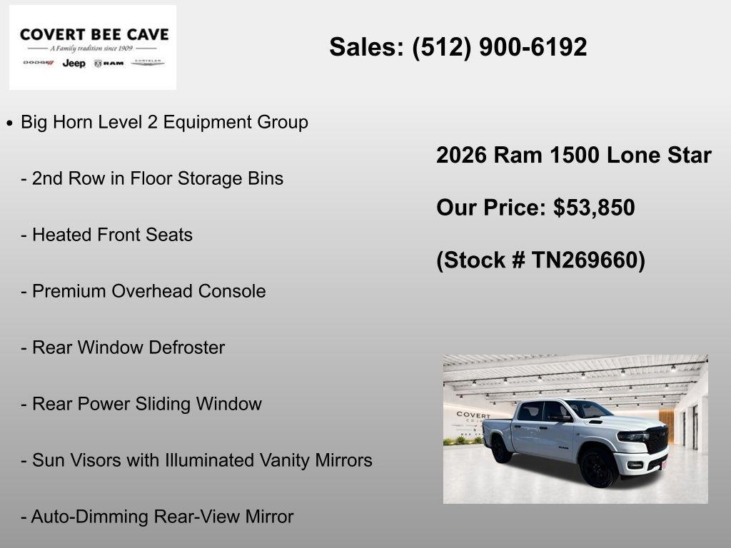 new 2026 Ram 1500 car, priced at $54,075