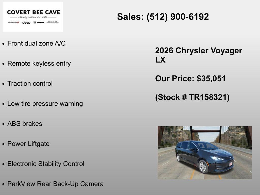 new 2026 Chrysler Voyager car, priced at $35,051