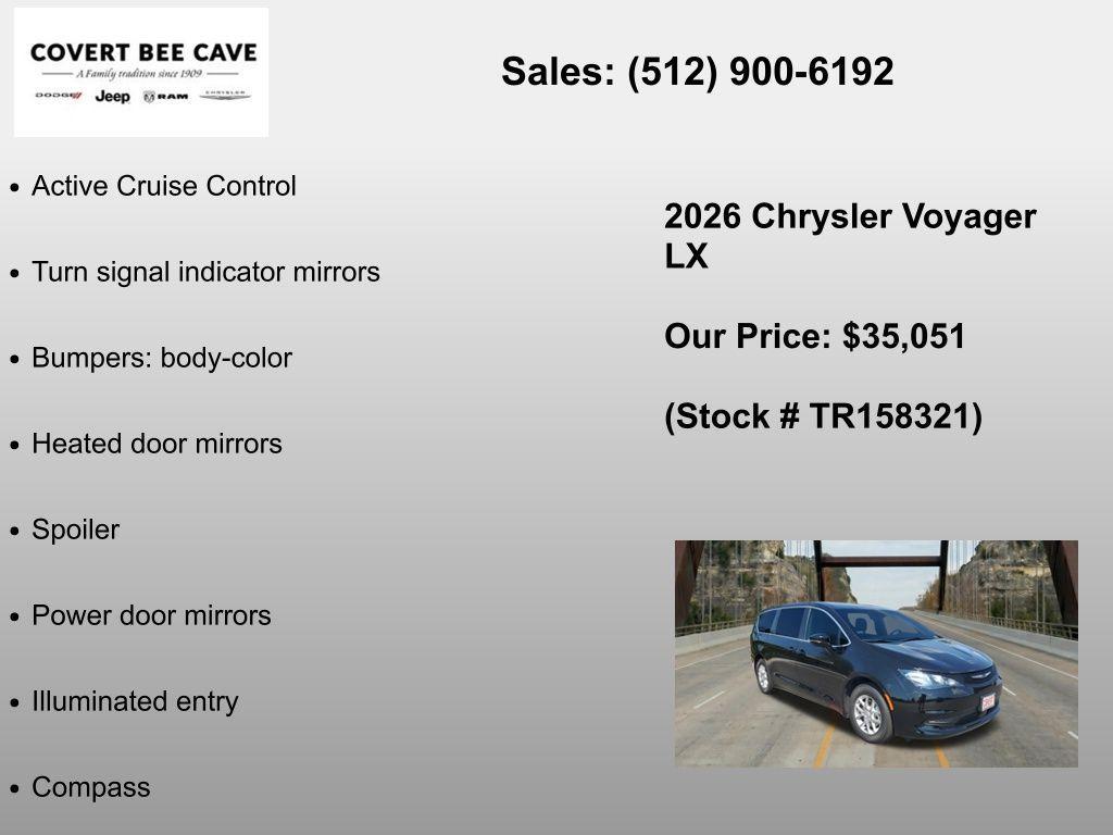 new 2026 Chrysler Voyager car, priced at $35,051