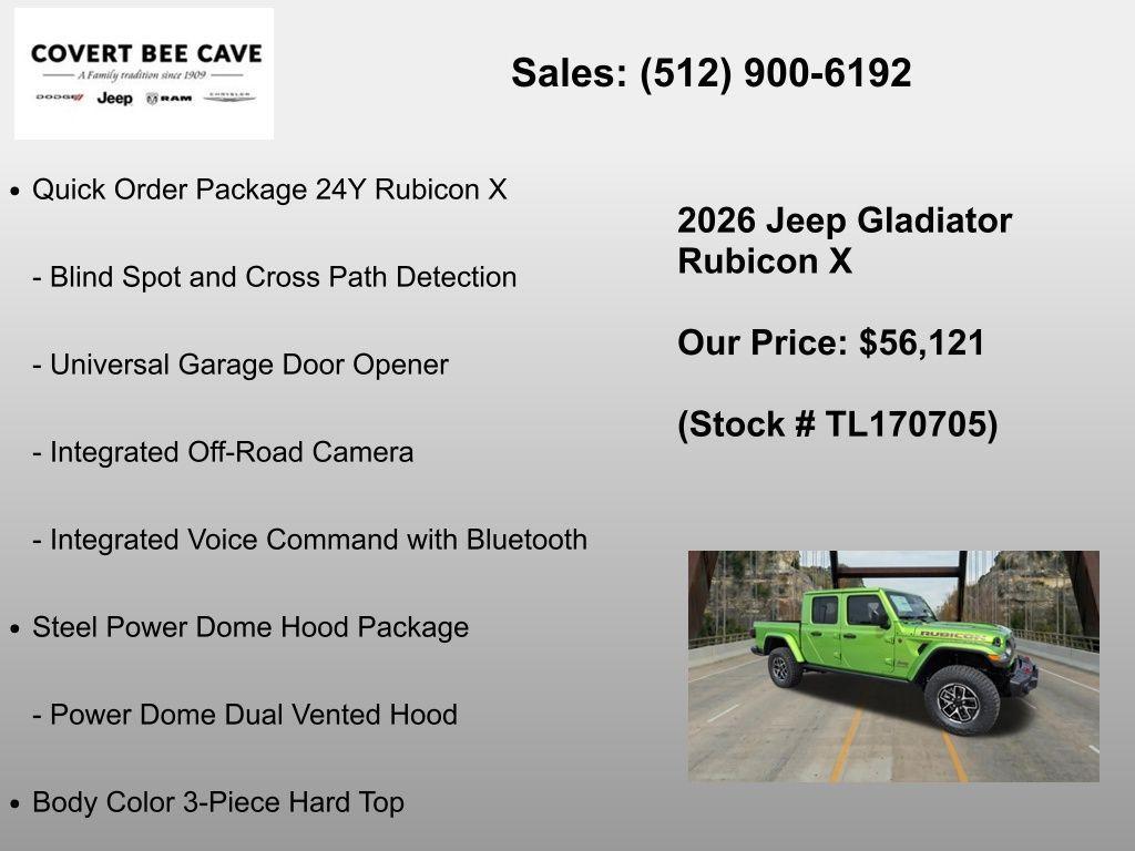 new 2026 Jeep Gladiator car, priced at $56,121