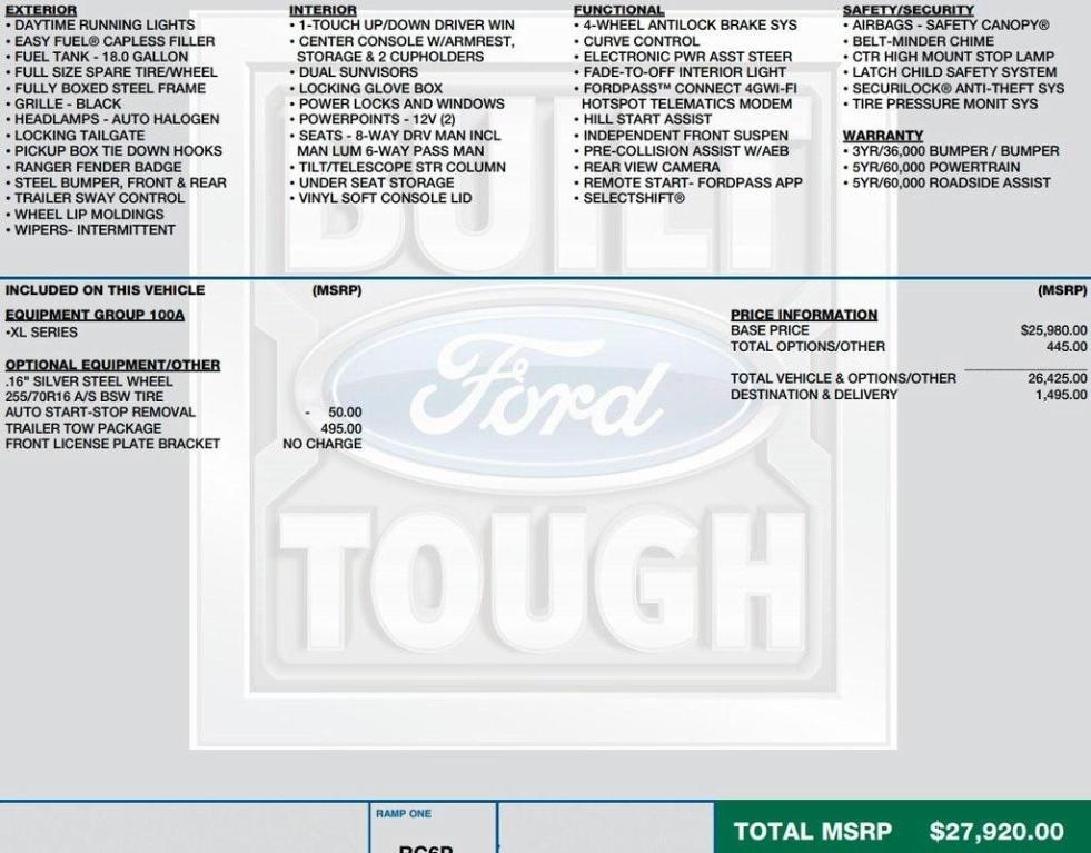 used 2022 Ford Ranger car, priced at $16,995