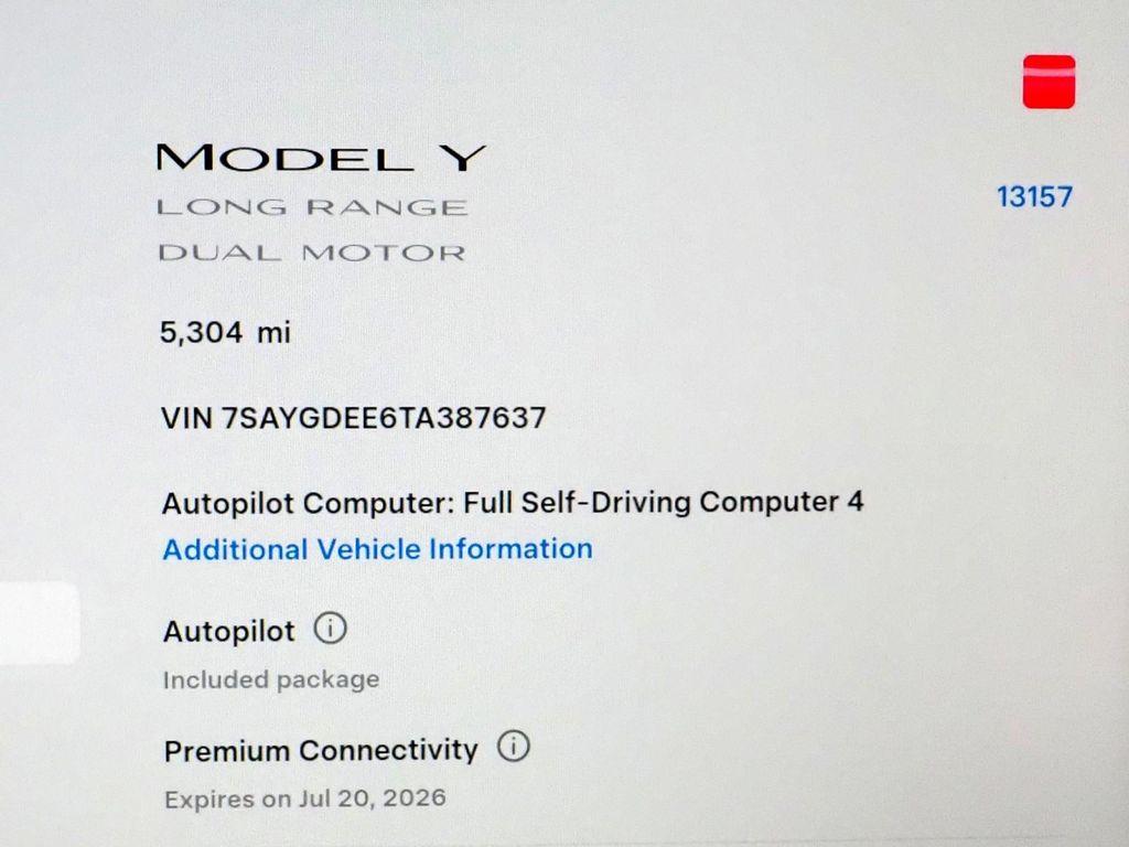 used 2026 Tesla Model Y car, priced at $47,950