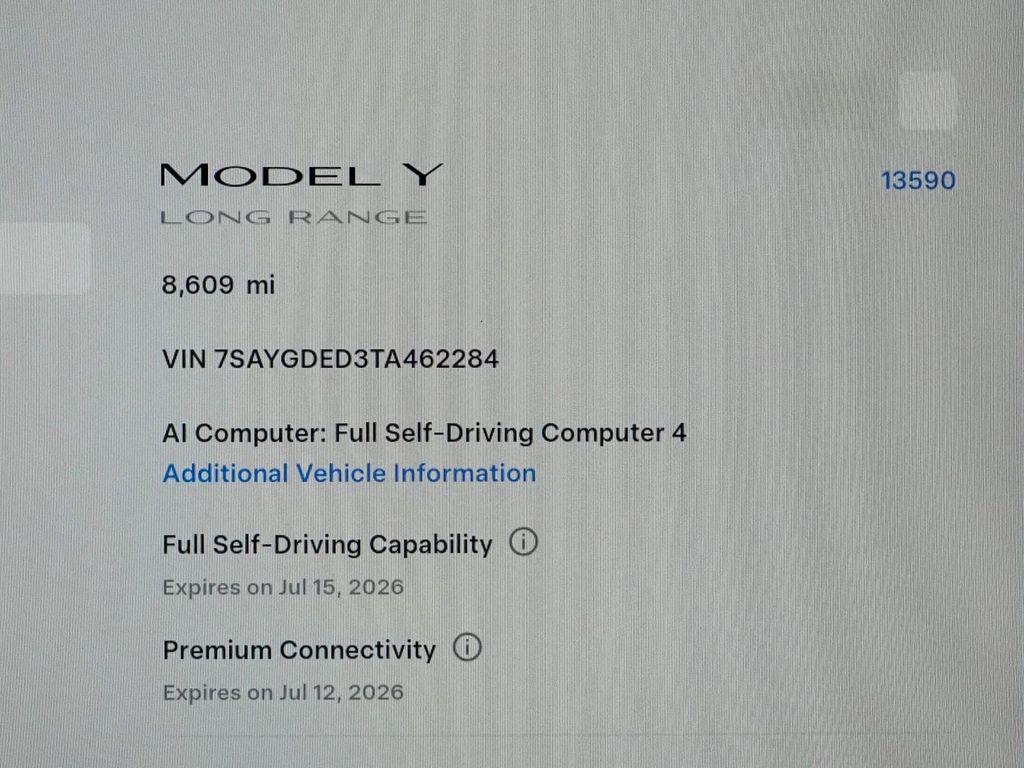 used 2026 Tesla Model Y car, priced at $48,175