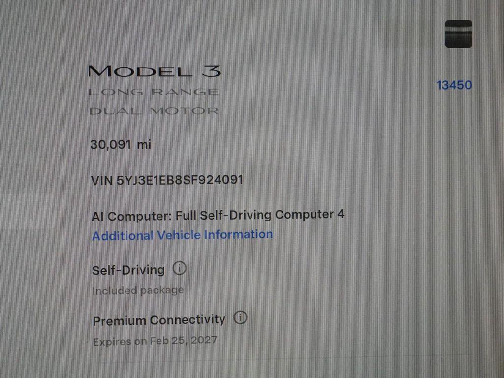 used 2025 Tesla Model 3 car, priced at $39,950