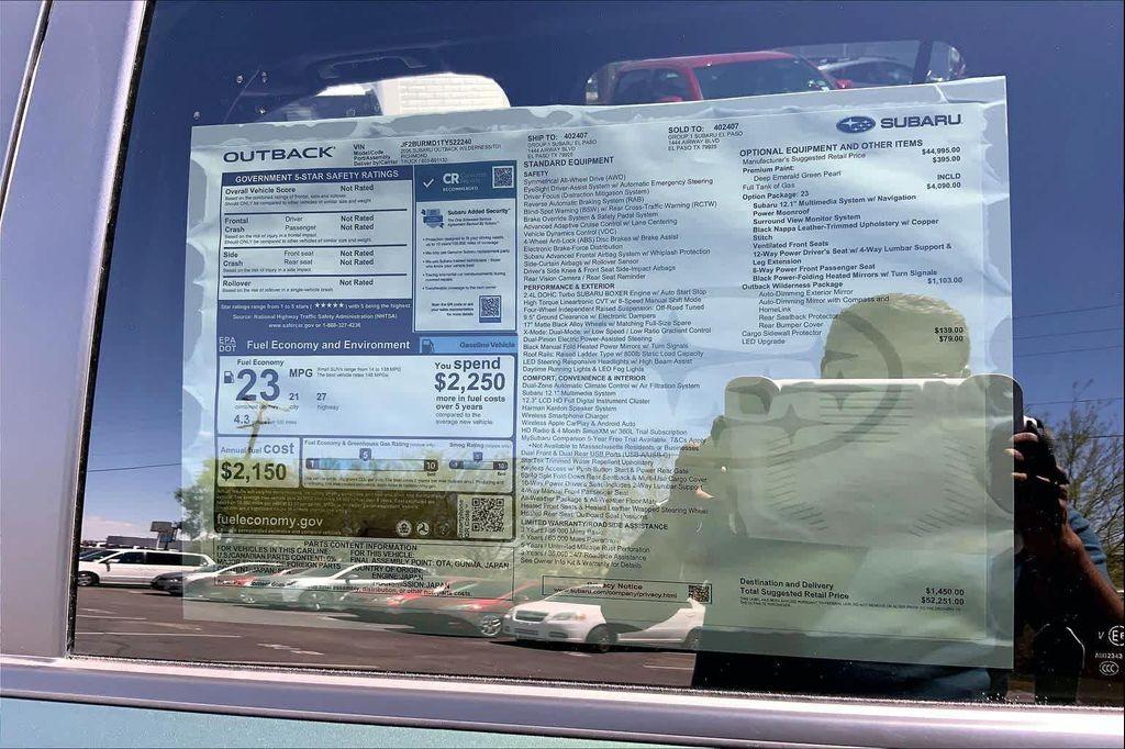 new 2026 Subaru Outback car, priced at $52,476