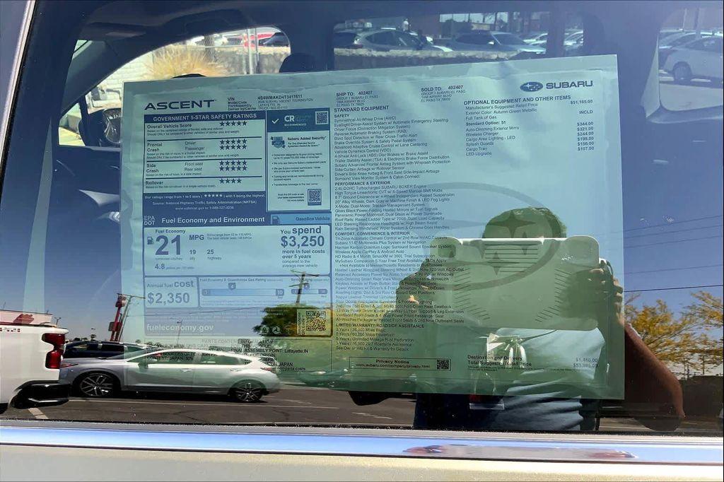 new 2026 Subaru Ascent car, priced at $54,210