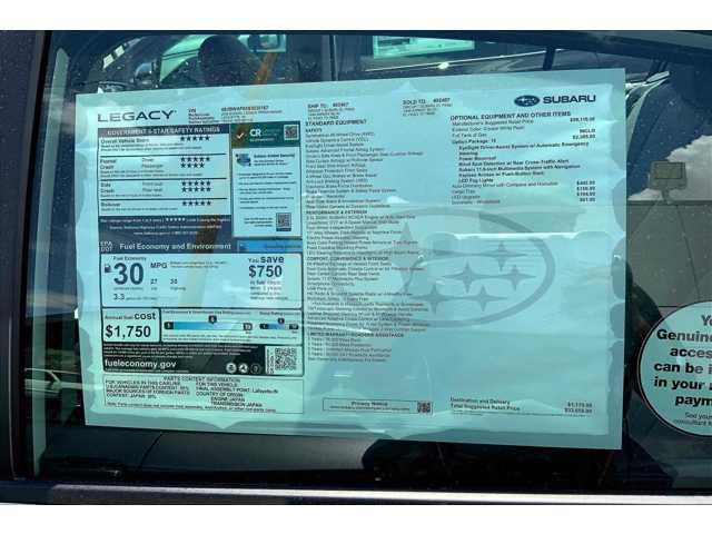 new 2025 Subaru Legacy car, priced at $33,658