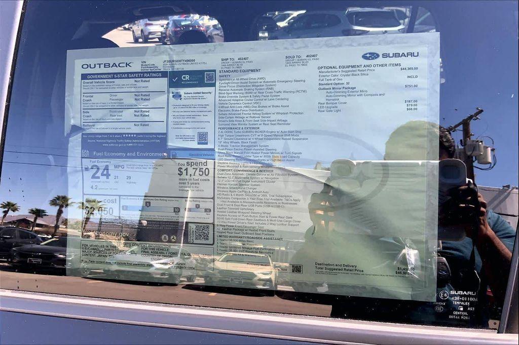 new 2026 Subaru Outback car, priced at $47,125