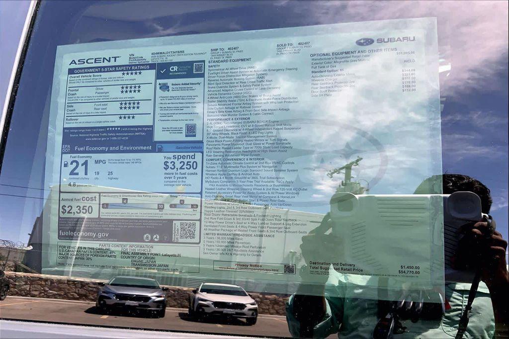 new 2026 Subaru Ascent car, priced at $54,995