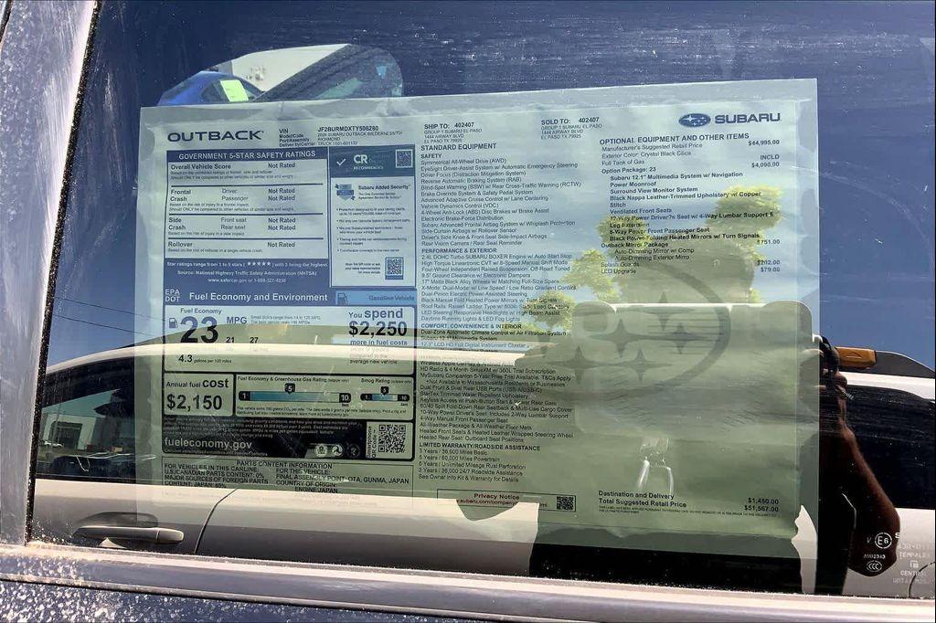 new 2026 Subaru Outback car, priced at $51,792