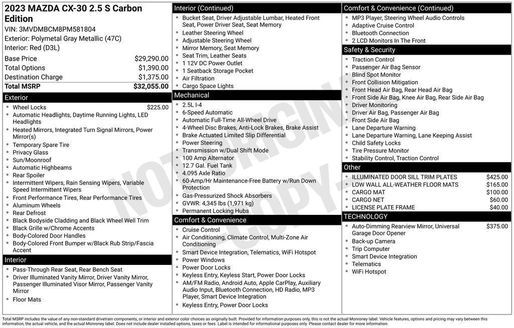 used 2023 Mazda CX-30 car, priced at $22,904