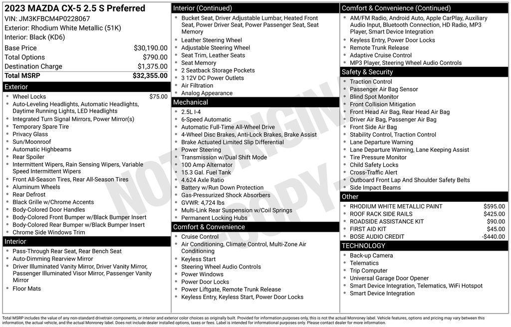 used 2023 Mazda CX-5 car, priced at $24,404