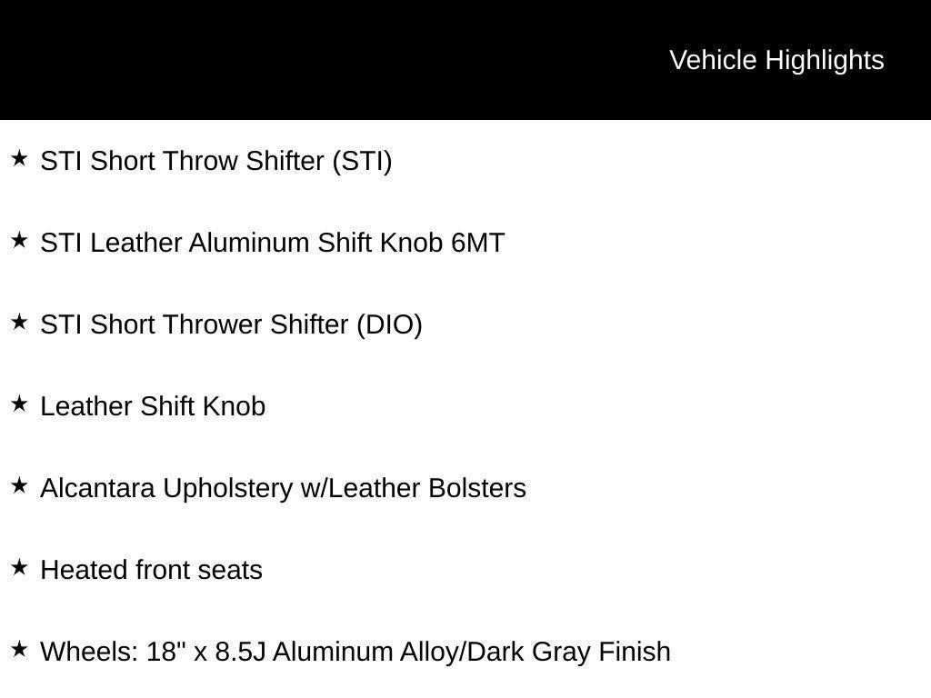 used 2015 Subaru WRX STI car, priced at $23,867
