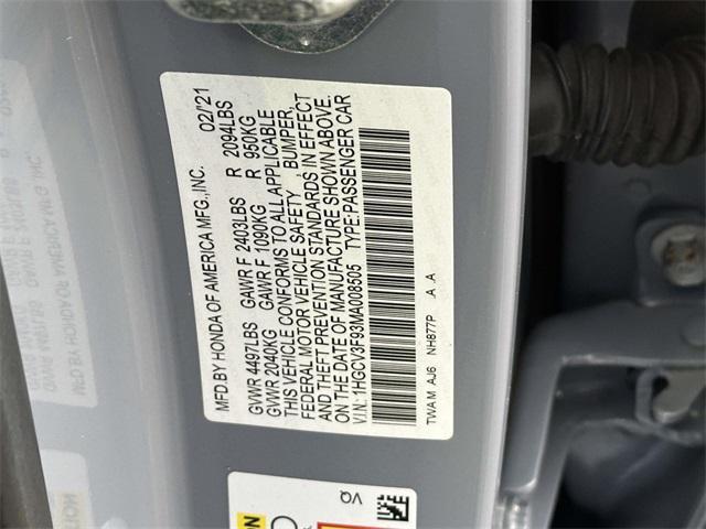 used 2021 Honda Accord Hybrid car, priced at $24,987