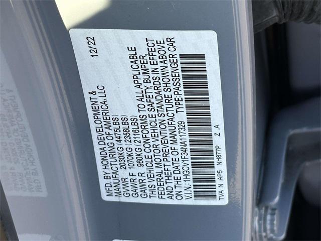 used 2022 Honda Accord car, priced at $23,392