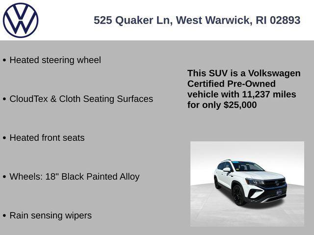 used 2023 Volkswagen Taos car, priced at $25,420