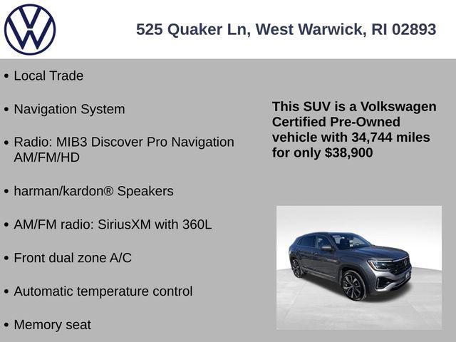 used 2025 Volkswagen Atlas Cross Sport car, priced at $38,900