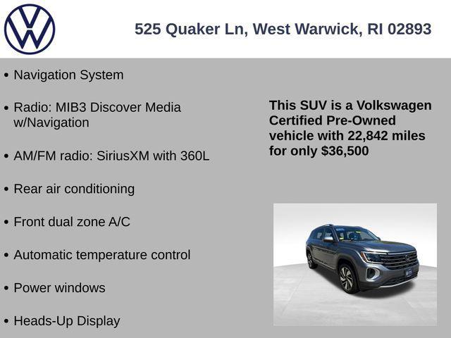used 2024 Volkswagen Atlas car, priced at $36,920