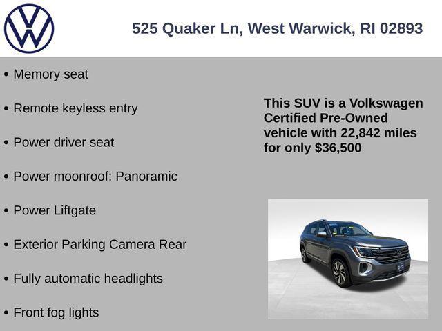 used 2024 Volkswagen Atlas car, priced at $36,920