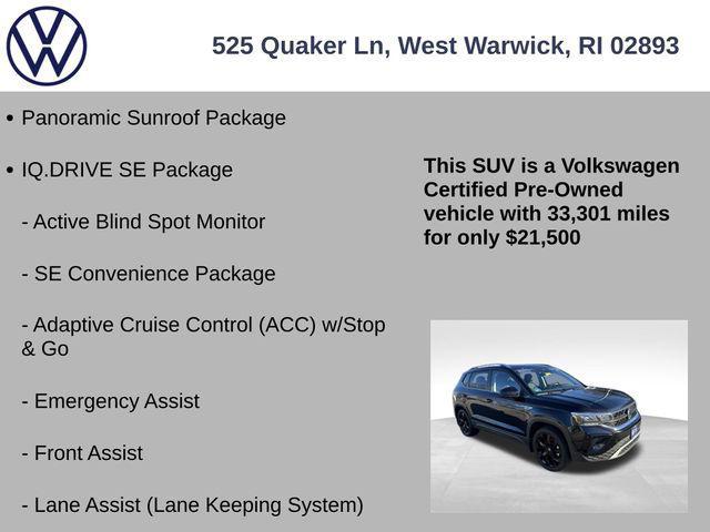 used 2022 Volkswagen Taos car, priced at $21,500