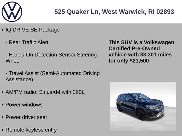 used 2022 Volkswagen Taos car, priced at $21,500