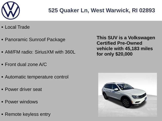 used 2021 Volkswagen Tiguan car, priced at $20,000