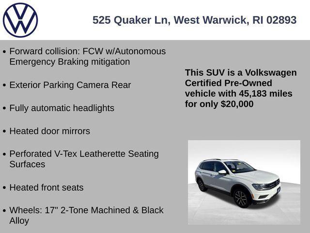 used 2021 Volkswagen Tiguan car, priced at $20,000