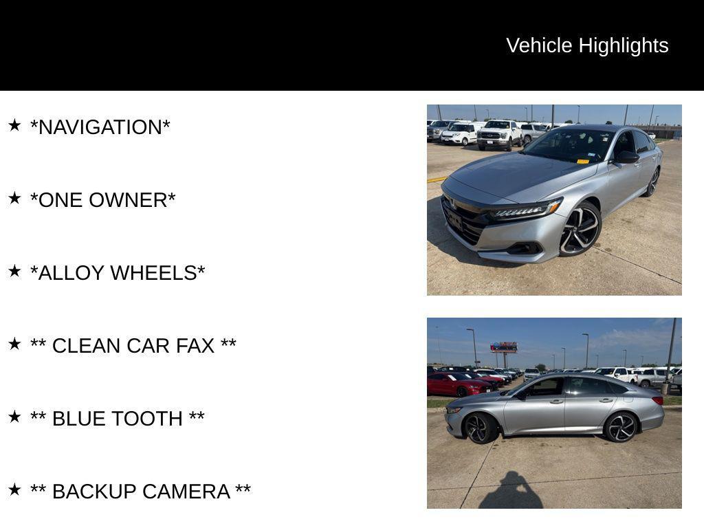 used 2021 Honda Accord car, priced at $21,753