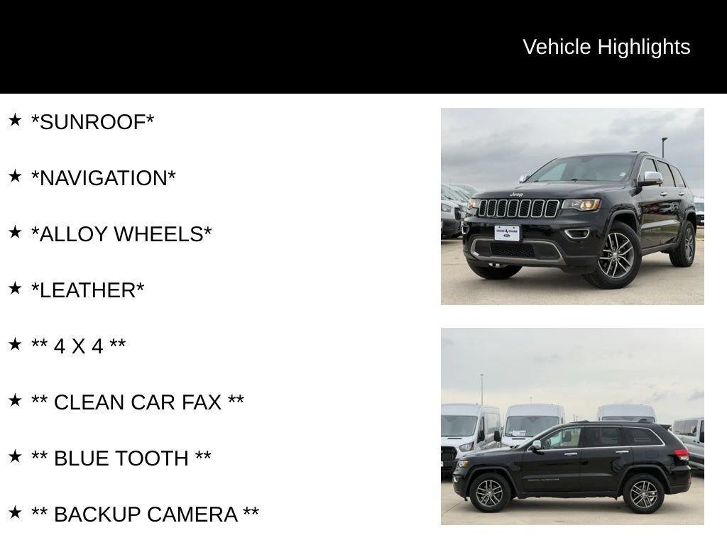 used 2017 Jeep Grand Cherokee car, priced at $15,171