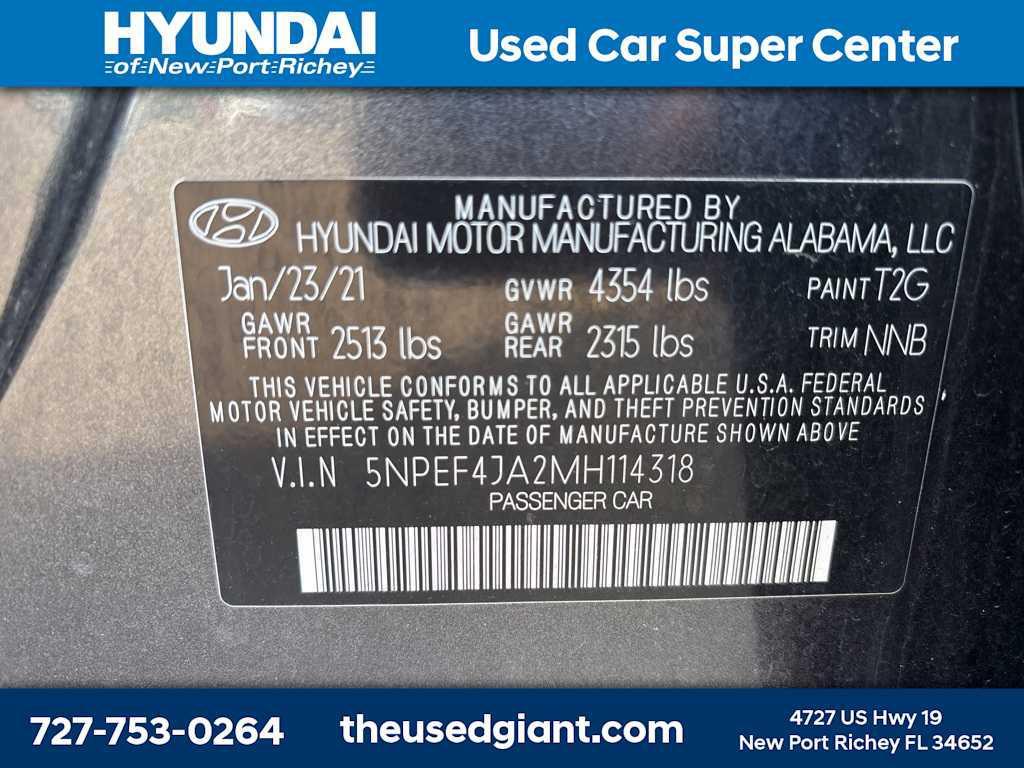 used 2021 Hyundai Sonata car, priced at $14,718