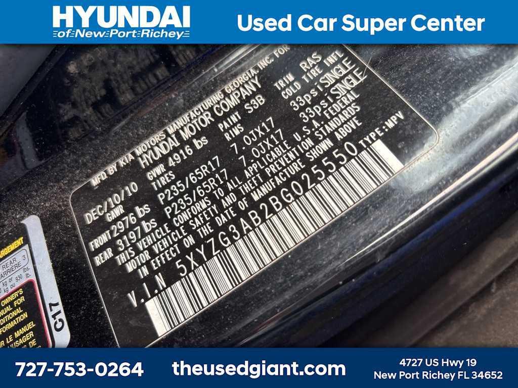 used 2011 Hyundai Santa Fe car, priced at $1,999