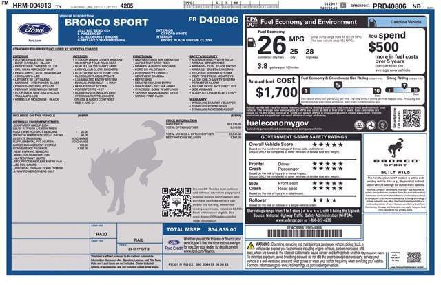 used 2023 Ford Bronco Sport car, priced at $21,927
