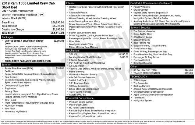 used 2019 Ram 1500 car, priced at $31,836