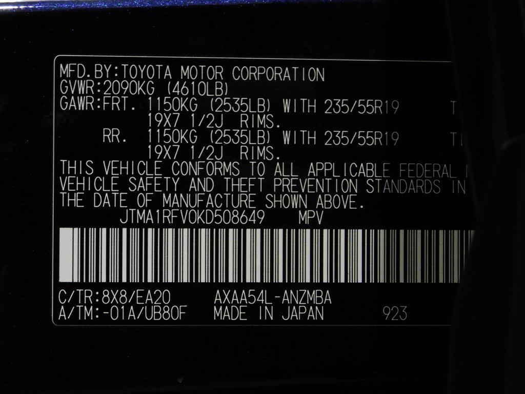 2019 Blue Toyota RAV4