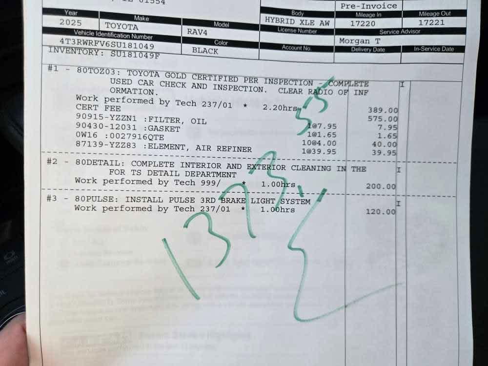 used 2025 Toyota RAV4 Hybrid car, priced at $33,500