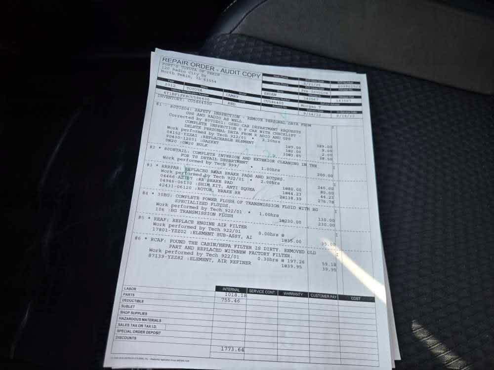 used 2012 Toyota Camry car, priced at $12,000