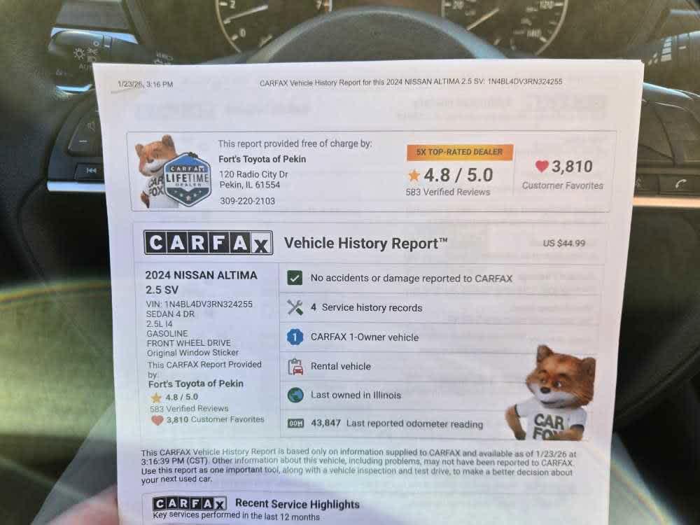 used 2024 Nissan Altima car, priced at $18,750