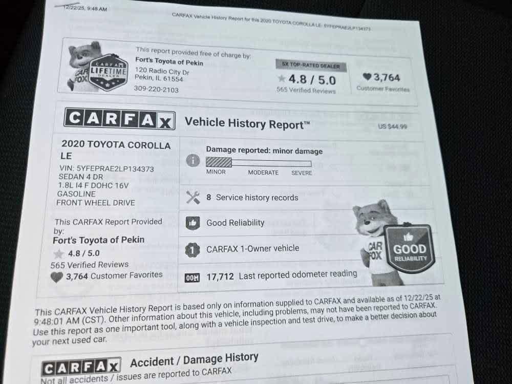 used 2020 Toyota Corolla car, priced at $21,254