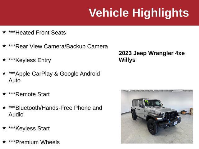 used 2023 Jeep Wrangler 4xe car, priced at $27,350